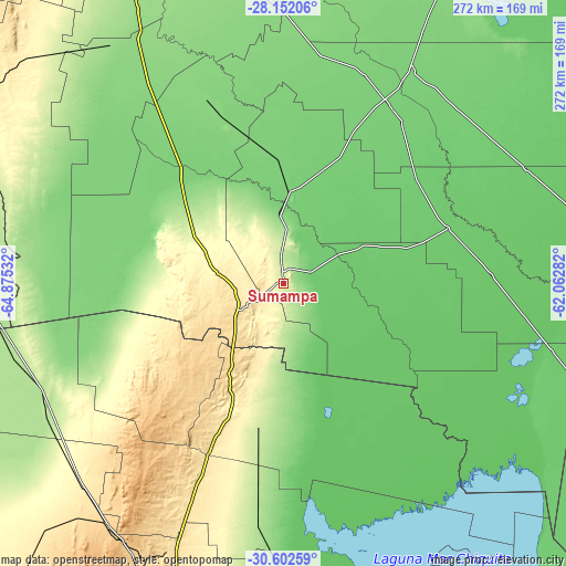 Topographic map of Sumampa