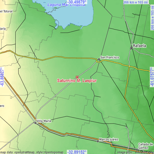 Topographic map of Saturnino M. Laspiur