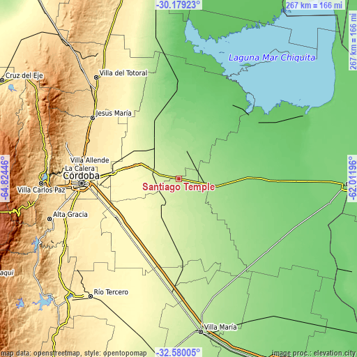 Topographic map of Santiago Temple