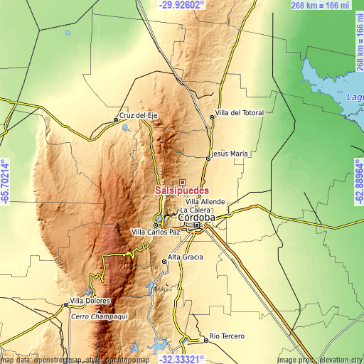 Topographic map of Salsipuedes