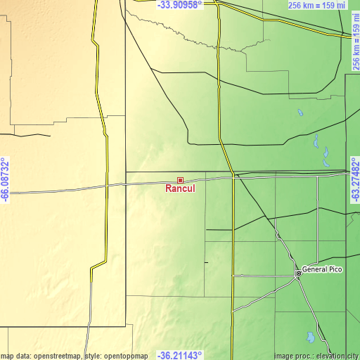 Topographic map of Rancul