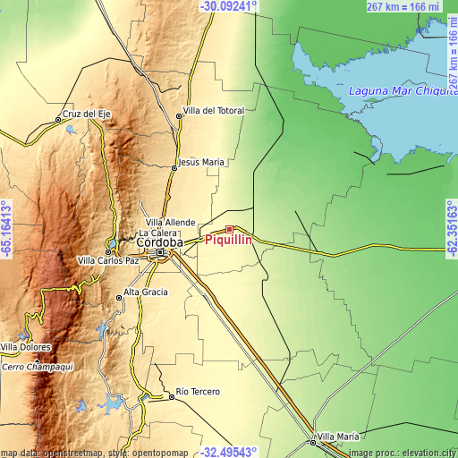 Topographic map of Piquillín