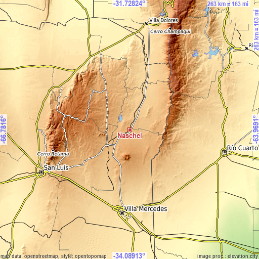 Topographic map of Naschel