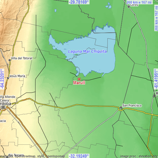 Topographic map of Marull