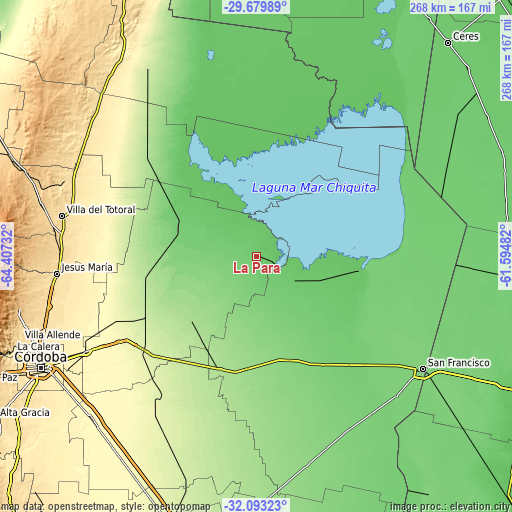 Topographic map of La Para