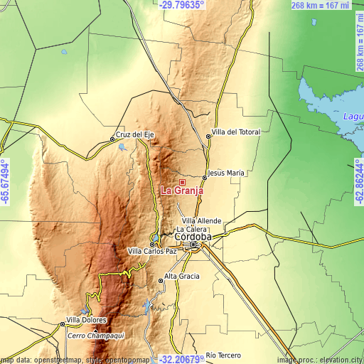 Topographic map of La Granja