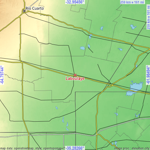 Topographic map of Laboulaye