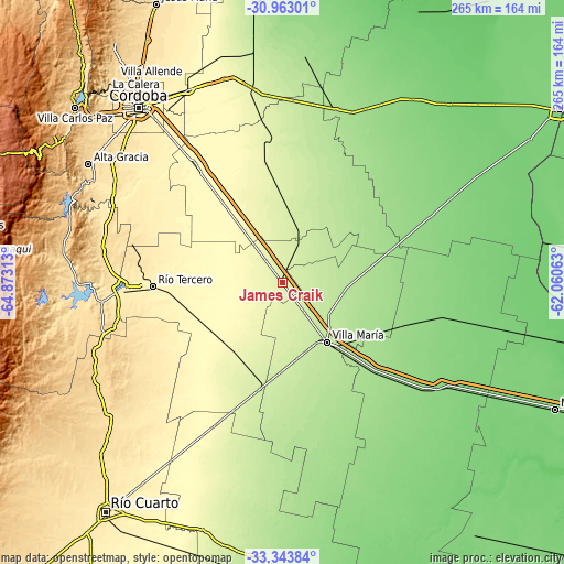 Topographic map of James Craik