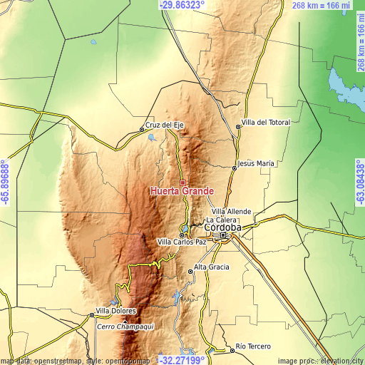 Topographic map of Huerta Grande