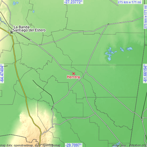 Topographic map of Herrera