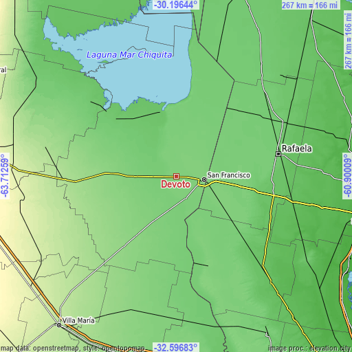 Topographic map of Devoto