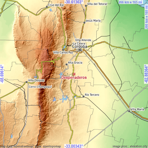 Topographic map of Despeñaderos
