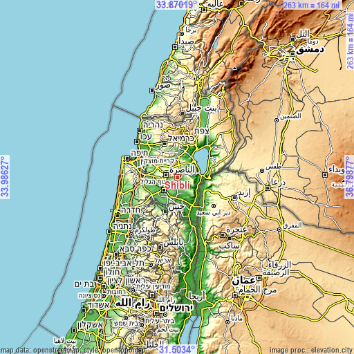 Topographic map of Shibli