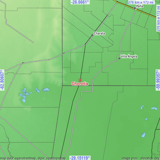 Topographic map of Chorotis