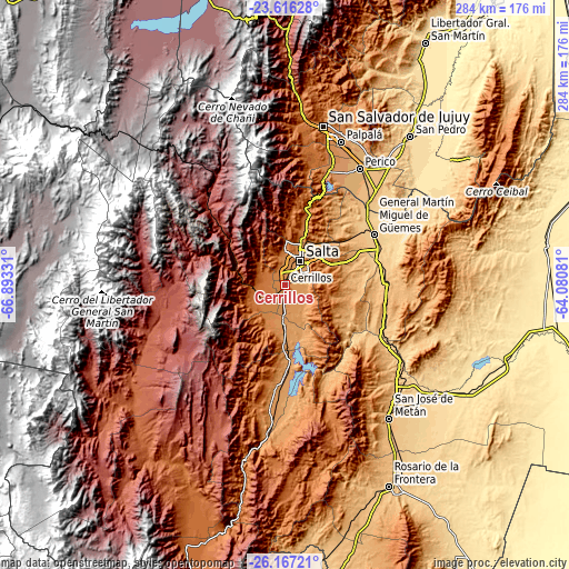 Topographic map of Cerrillos
