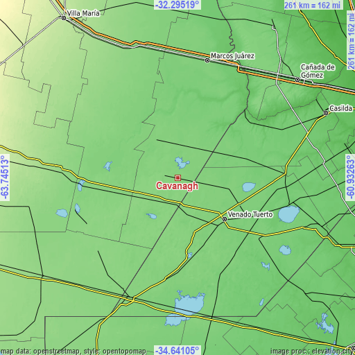 Topographic map of Cavanagh