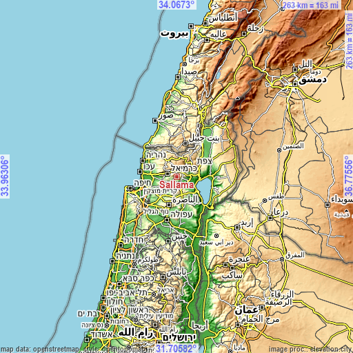 Topographic map of Sallama