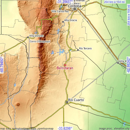 Topographic map of Berrotarán