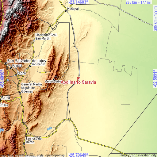 Topographic map of Apolinario Saravia