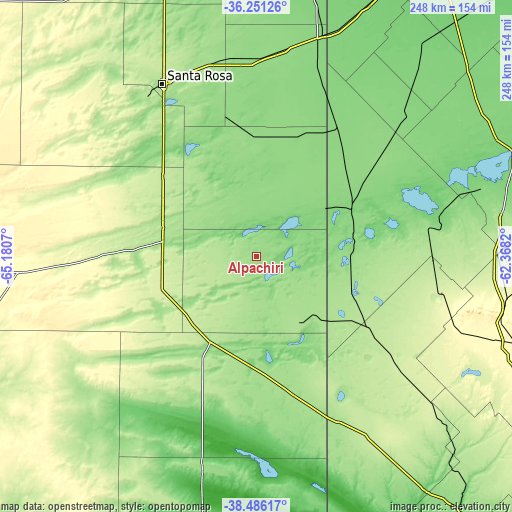 Topographic map of Alpachiri