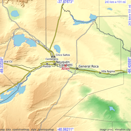 Topographic map of Allen