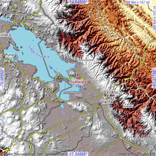 Topographic map of Huatajata