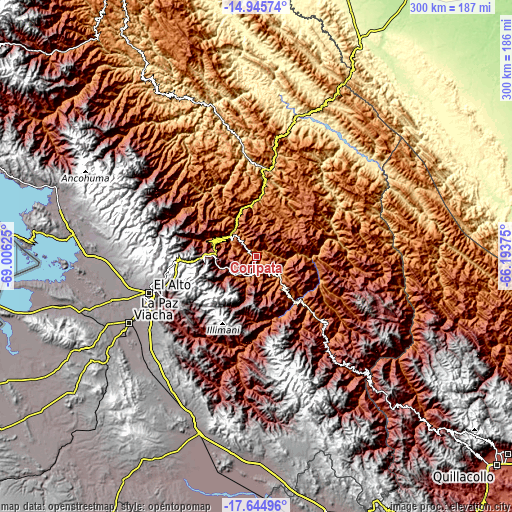 Topographic map of Coripata