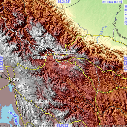 Topographic map of Cliza