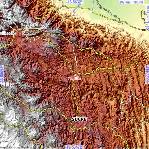 Topographic map of Aiquile