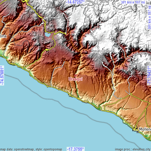 Topographic map of Urasqui