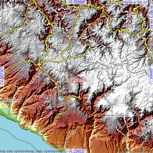 Topographic map of Upahuacho