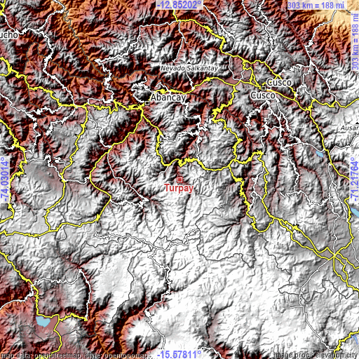 Topographic map of Turpay