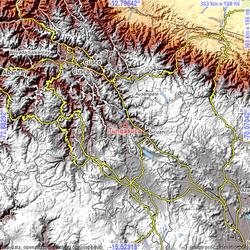Topographic map of Tungasuca