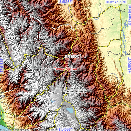 Topographic map of Tomay Kichwa