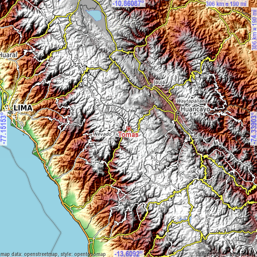 Topographic map of Tomas