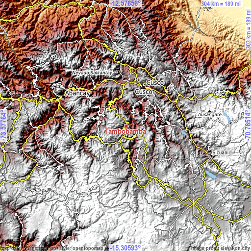 Topographic map of Tambobamba