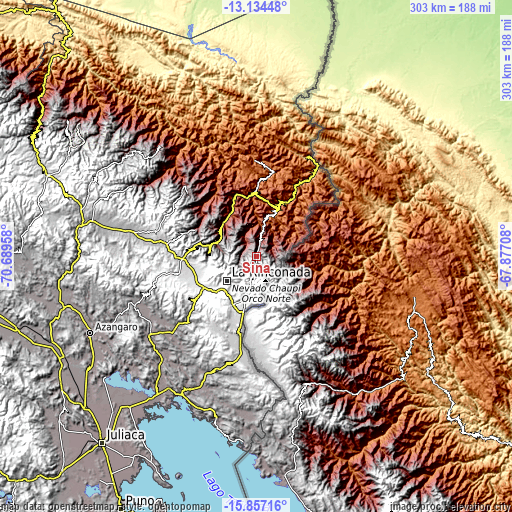 Topographic map of Sina