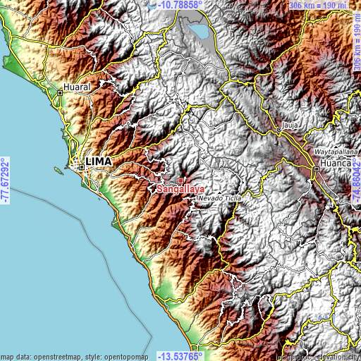 Topographic map of Sangallaya