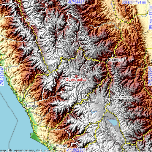 Topographic map of Queropalca