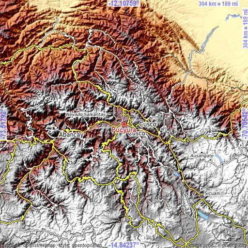 Topographic map of Pucyura