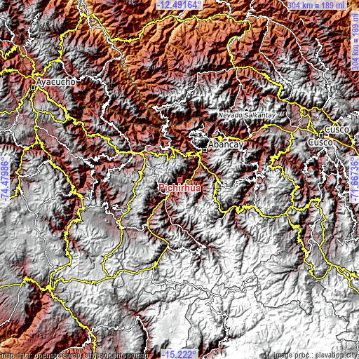 Topographic map of Pichirhua