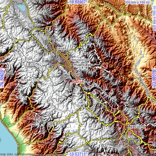Topographic map of Pazos
