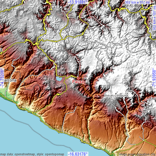 Topographic map of Pausa