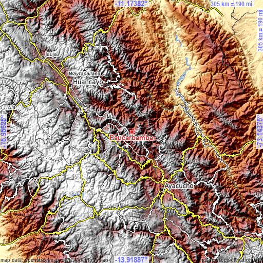 Topographic map of Paucarbamba