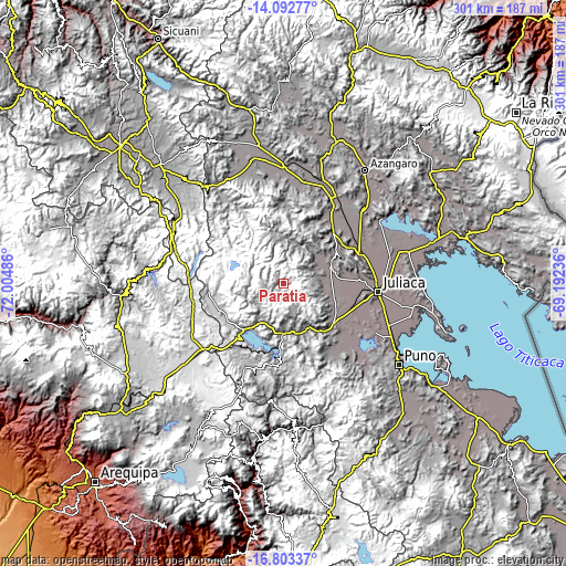 Topographic map of Paratia