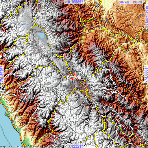 Topographic map of Pancan