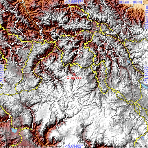 Topographic map of Oropesa