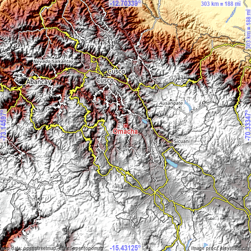 Topographic map of Omacha