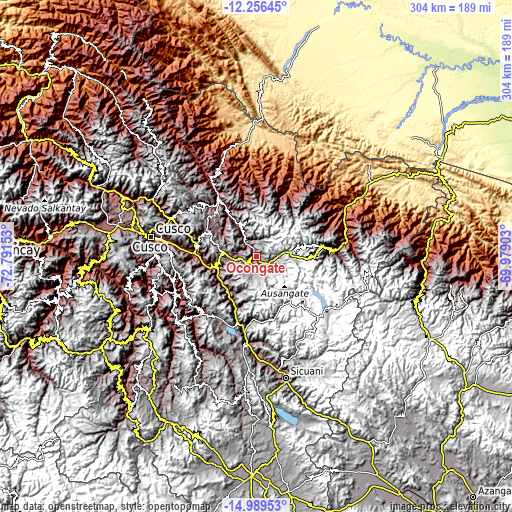 Topographic map of Ocongate