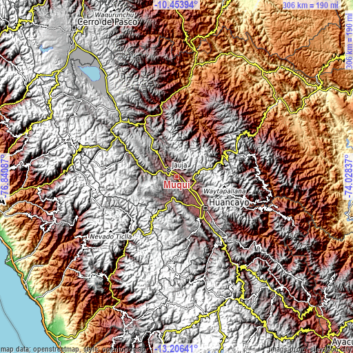 Topographic map of Muqui